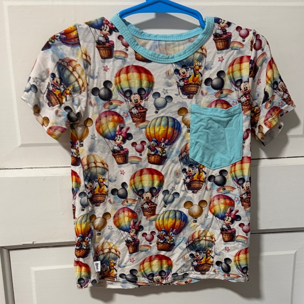 Bamboo Disney Kids' Colorful Hot Air Balloon Tee with Pocket